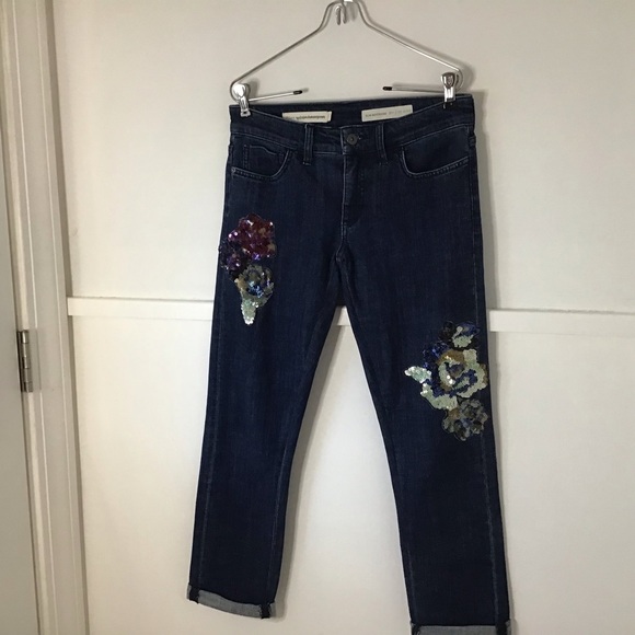 Anthropologie Pilcro and the Letterpress Mid-Rise Slim Boyfriend Sequin … - Picture 5 of 15